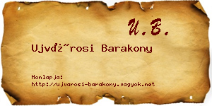 Ujvárosi Barakony névjegykártya
